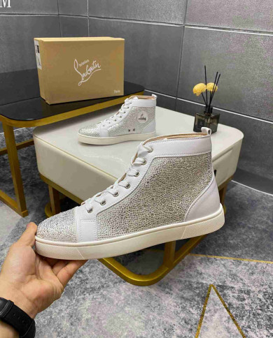 Christian Louboutin Strass High Top Sneakers