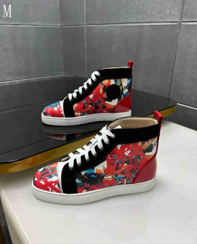 Christian Louboutin Graffiti High Top Sneakers