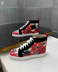 Christian Louboutin Graffiti High Top Sneakers