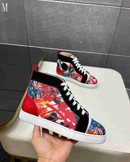 Christian Louboutin Graffiti High Top Sneakers