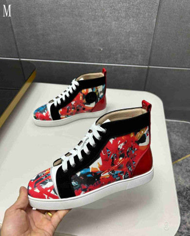 Christian Louboutin Graffiti High Top Sneakers