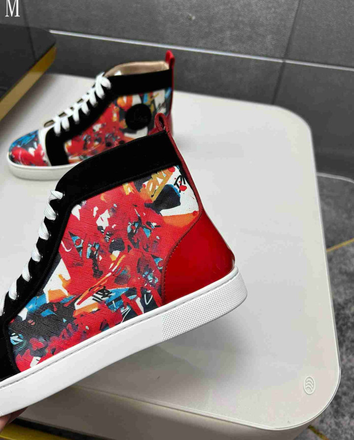 Christian Louboutin Graffiti High Top Sneakers