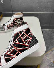 Christian Louboutin Patterned Spike High Top Sneakers