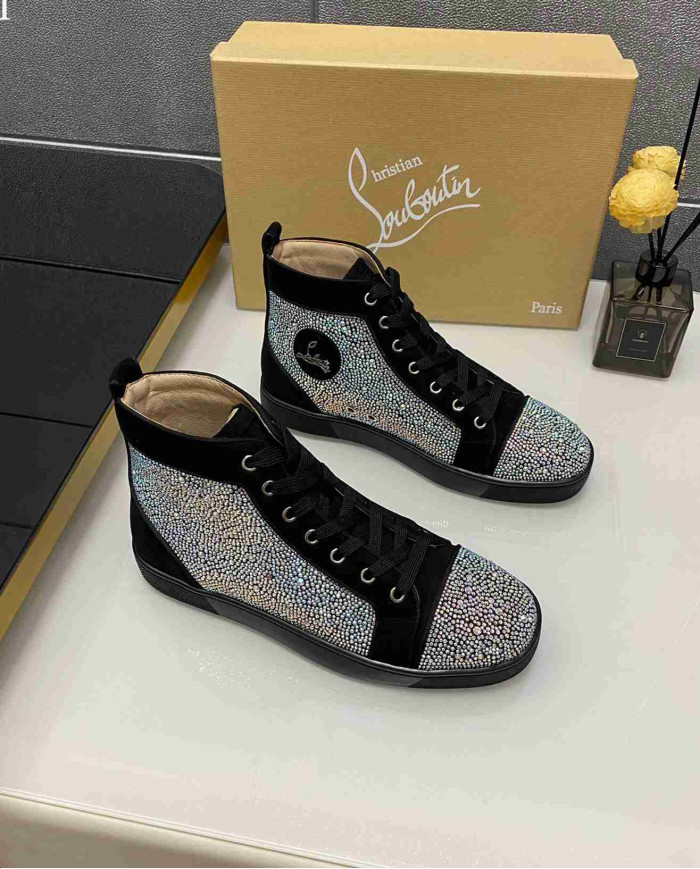 Christian Louboutin Strass High Top Sneakers