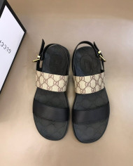 Gucci GG Pattern Buckle Sandals