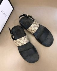 Gucci GG Pattern Buckle Sandals