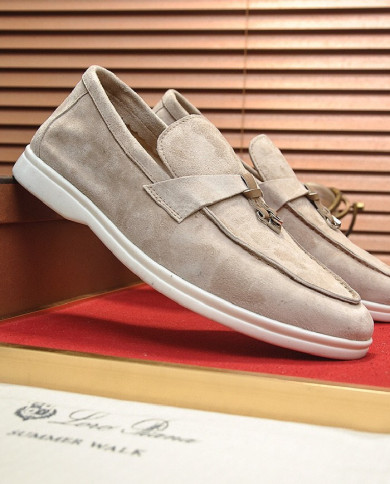 Lora Piana Couple style business loafers cowhide