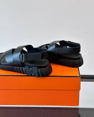 Hermes Cross Strap Platform Sandals