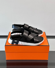 Hermes Cross Strap Platform Sandals