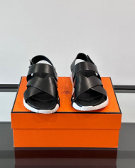 Hermes Cross Strap Platform Sandals