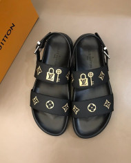 Louis Vuitton Monogram Lock and Key Pattern Sandals