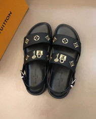Louis Vuitton Monogram Lock and Key Pattern Sandals