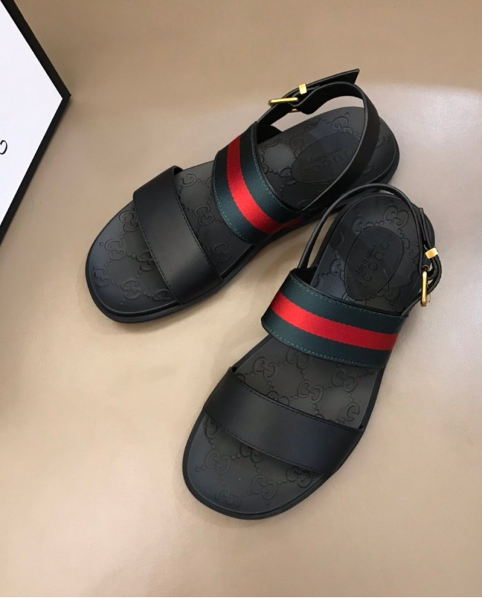 Gucci Men's Web Stripe Sandals