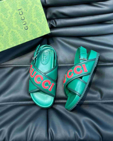 Gucci Letter Cross Strap Sandals