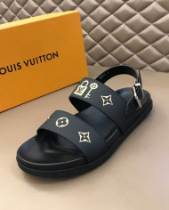 Louis Vuitton Monogram Lock and Key Pattern Sandals