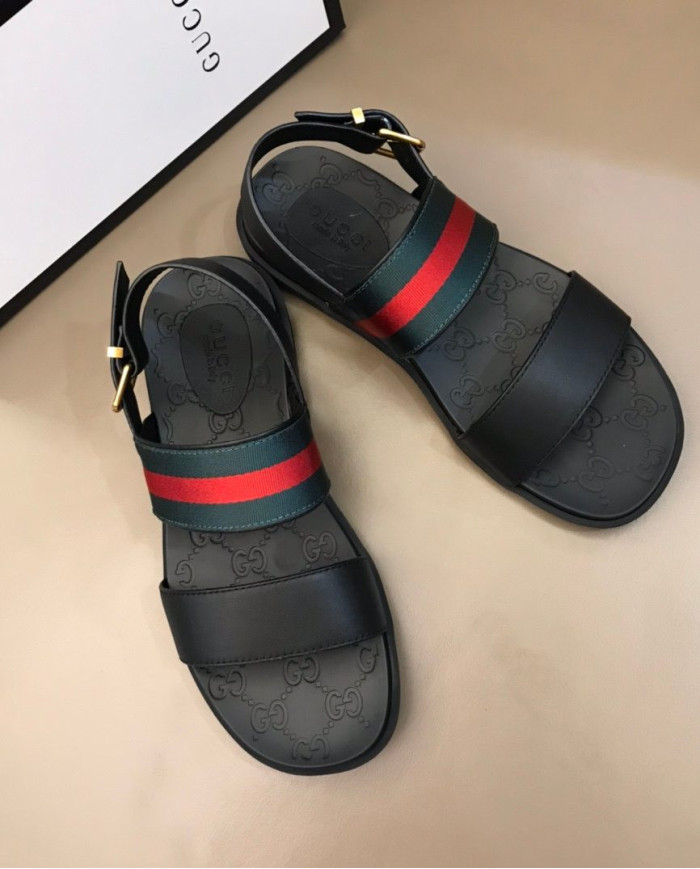 Gucci Men's Web Stripe Sandals