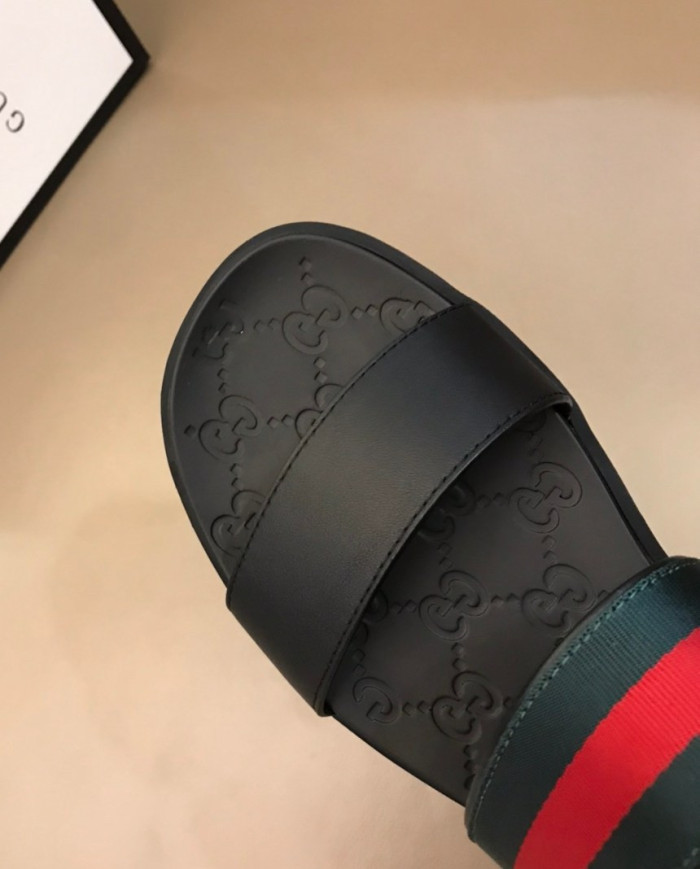 Gucci Men's Web Stripe Sandals