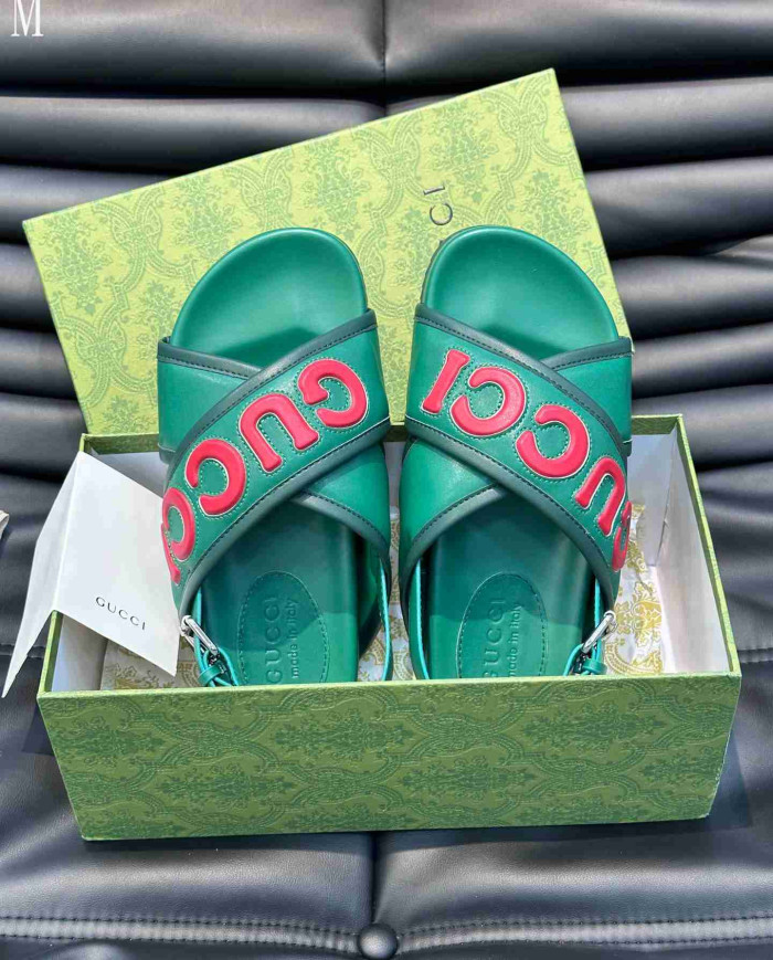 Gucci Letter Cross Strap Sandals