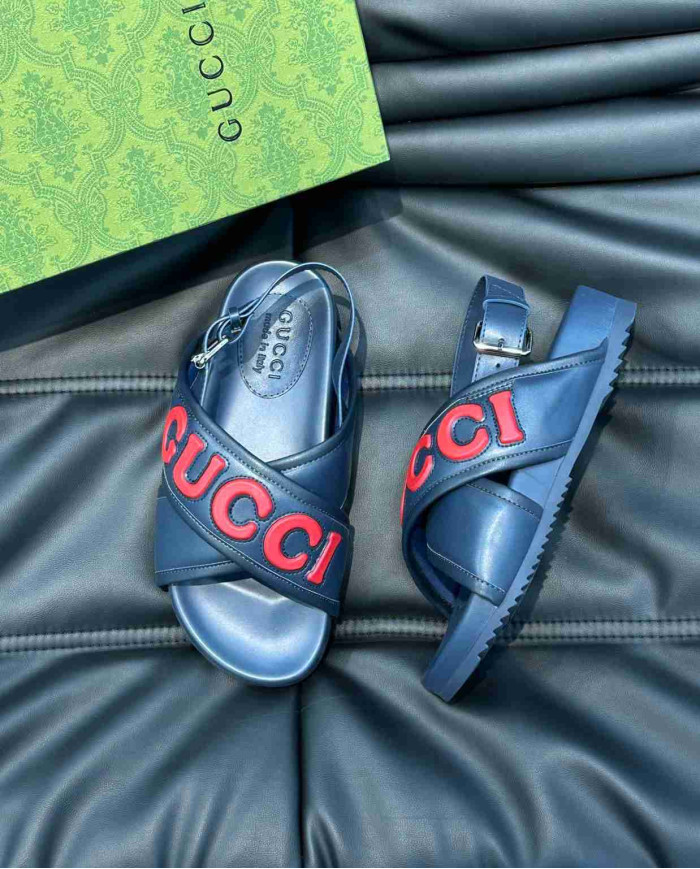 Gucci Letter Cross Strap Sandals