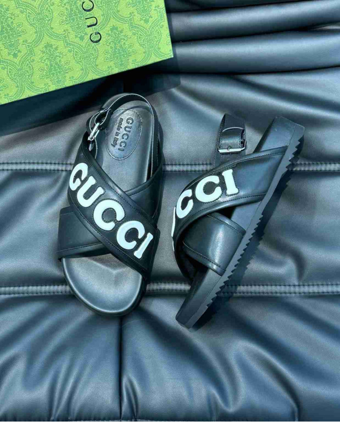 Gucci Letter Cross Strap Sandals