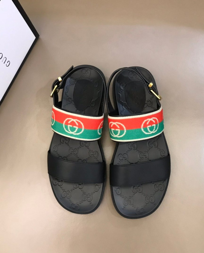 Gucci Interlocking G Web Sandals