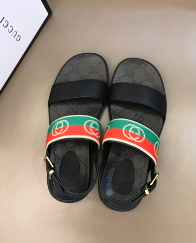 Gucci Interlocking G Web Sandals