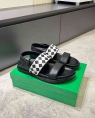 Bottega Veneta Men's Checkered Pattern Sandals