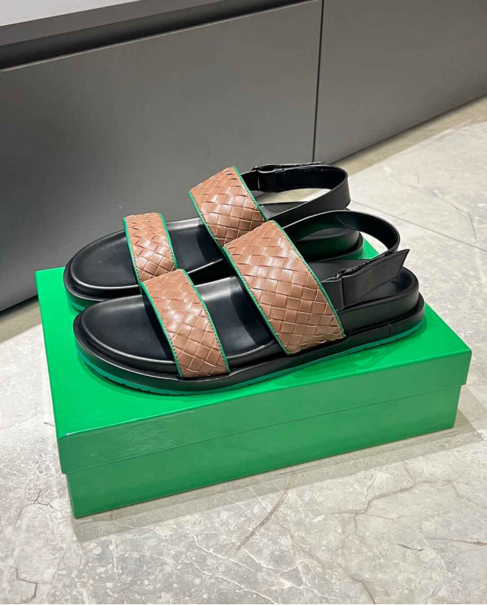 Bottega Veneta Men's Woven Leather Sandals