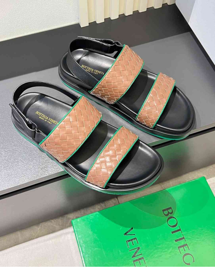 Bottega Veneta Men's Woven Leather Sandals