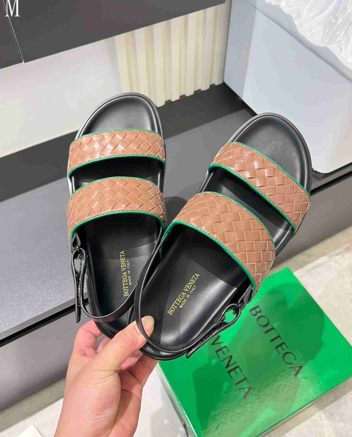Bottega Veneta Men's Woven Leather Sandals