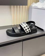 Bottega Veneta Men's Checkered Pattern Sandals