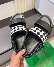 Bottega Veneta Men's Checkered Pattern Sandals