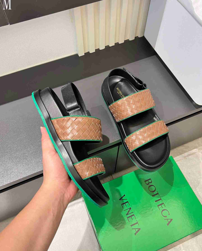 Bottega Veneta Men's Woven Leather Sandals