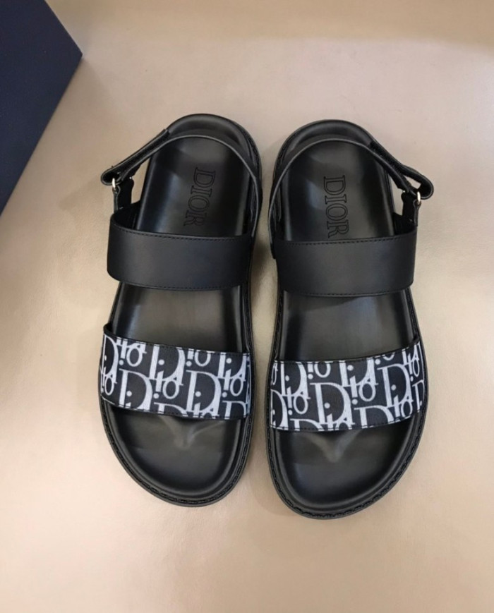 Dior Men's Oblique Pattern Sandals