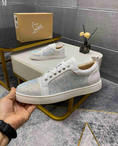 Christian Louboutin Louis Junior Men's Strass Casual Shoes
