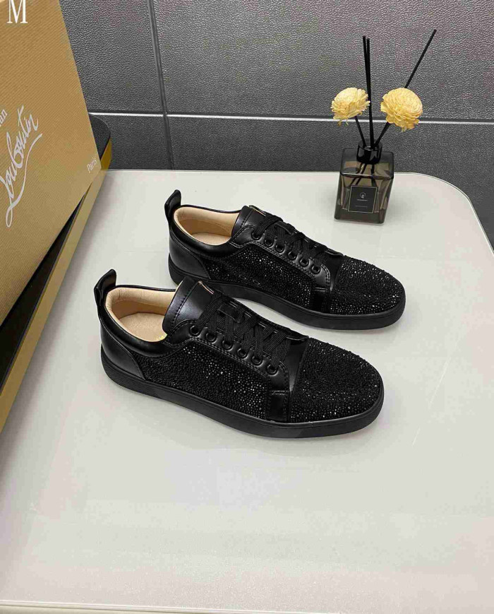 Christian Louboutin Louis Junior Men's Strass Casual Shoes