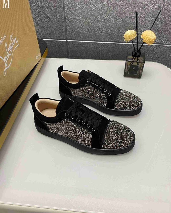 Christian Louboutin Louis Junior Men's Strass Casual Shoes
