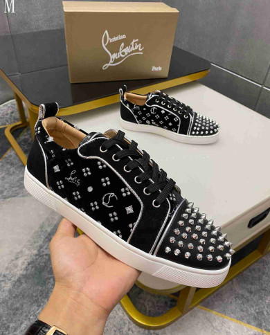 Christian Louboutin Louis Junior Orlato Men's Spiked Casual Shoes