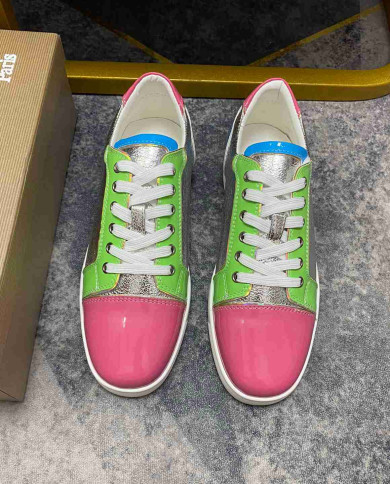 Christian Louboutin Fun Vieira Men's Colorblock Casual Shoes