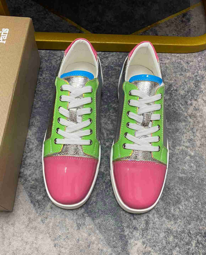 Christian Louboutin Fun Vieira Men's Colorblock Casual Shoes