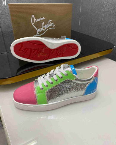 Christian Louboutin Fun Vieira Men's Colorblock Casual Shoes