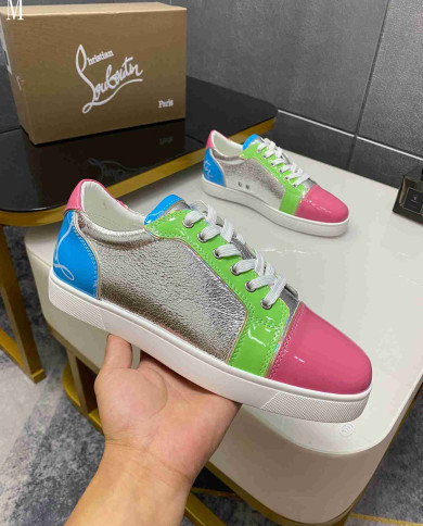 Christian Louboutin Fun Vieira Men's Colorblock Casual Shoes