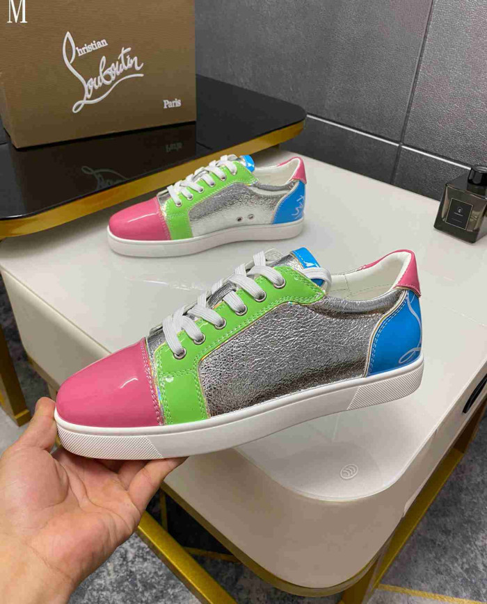 Christian Louboutin Fun Vieira Men's Colorblock Casual Shoes