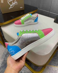 Christian Louboutin Fun Vieira Men's Colorblock Casual Shoes