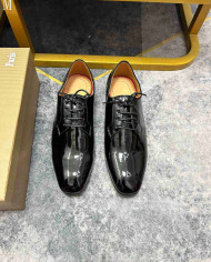 Christian Louboutin Red Bottom Men's Glossy Leather Business Formal Dress Shoes