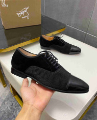 Christian Louboutin Red Sole Spliced Oxford Dress Shoes