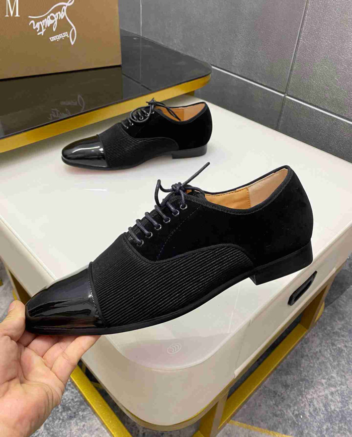 Christian Louboutin Red Sole Spliced Oxford Dress Shoes