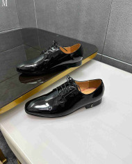 Christian Louboutin Red Bottom Men's Glossy Leather Business Formal Dress Shoes