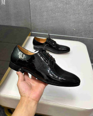 Christian Louboutin Red Bottom Men's Glossy Leather Business Formal Dress Shoes