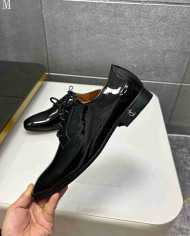 Christian Louboutin Red Bottom Men's Glossy Leather Business Formal Dress Shoes